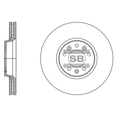 Sd5004 диск тормозной передний HI-Q SD5004