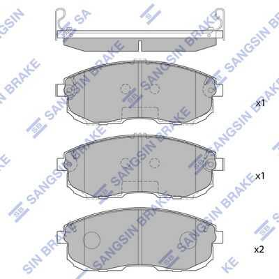 Тормозные колодки дисковые HI-Q SP 1107F