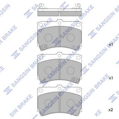 Передние дисковые колодки HI-Q SP1067