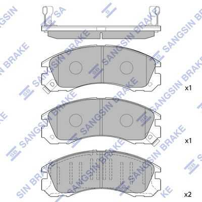 Тормозные колодки дисковые HI-Q SP1068