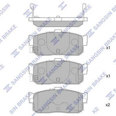 Тормозные колодки дисковые HI-Q SP1107R