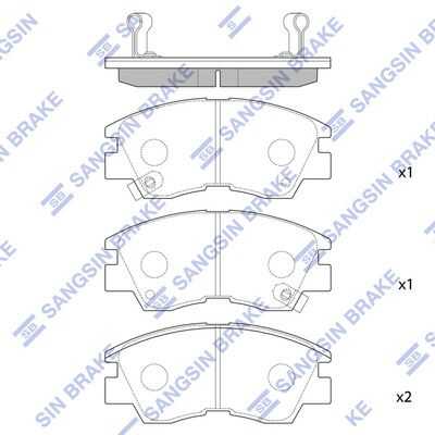 Тормозные колодки дисковые HI-Q SP1135