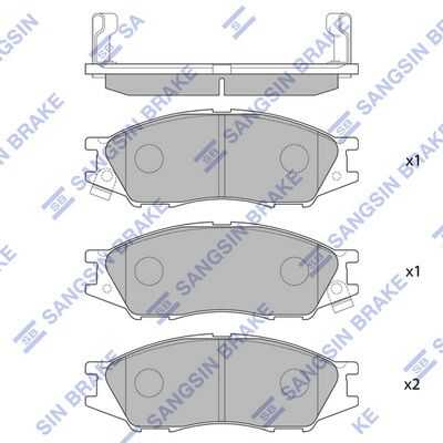 Передние дисковые колодки HI-Q SP1156