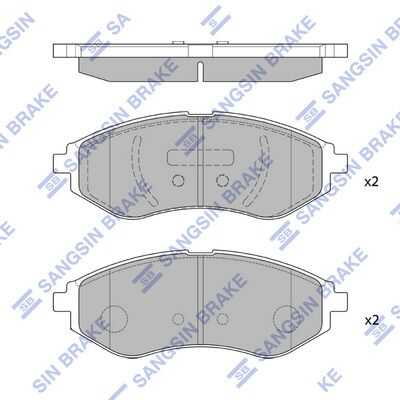 Тормозные колодки дисковые HI-Q SP1158