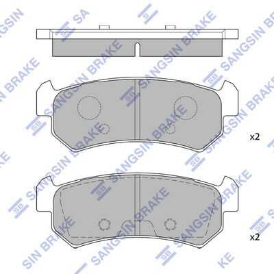 Колодки тормозные зад.диск. HI-Q SP1160