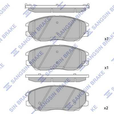 Тормозные колодки дисковые HI-Q SP1161
