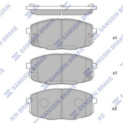 Тормозные колодки дисковые HI-Q SP1162