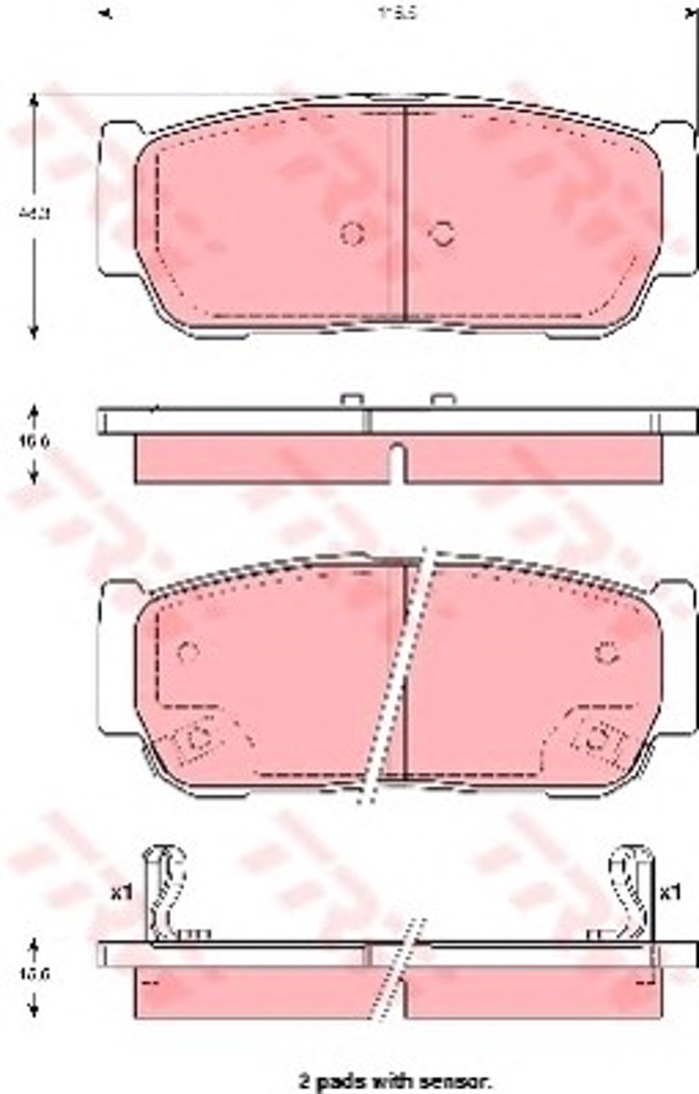 Колодки тормозные дисковые HI-Q SP1173
