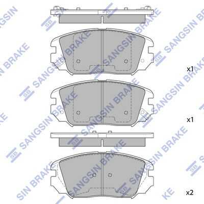 Тормозные колодки дисковые HI-Q SP1182