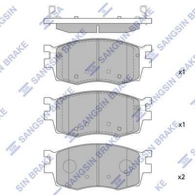 Передние дисковые колодки HI-Q SP1186