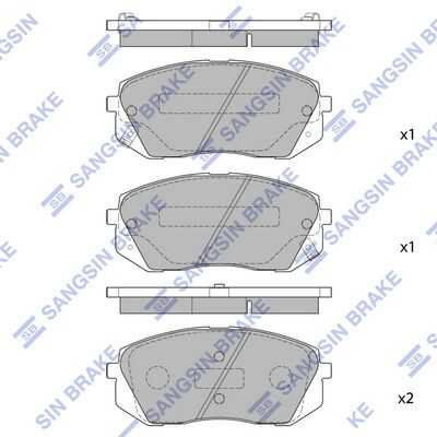 Тормозные колодки дисковые HI-Q SP1196