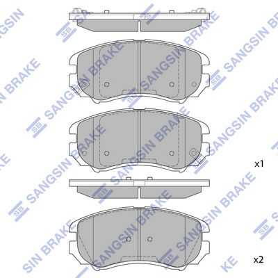Передние дисковые колодки HI-Q SP1202