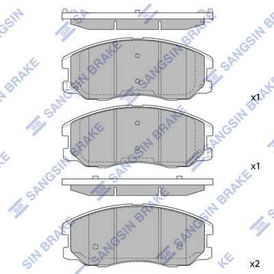 Тормозные колодки дисковые HI-Q SP1204