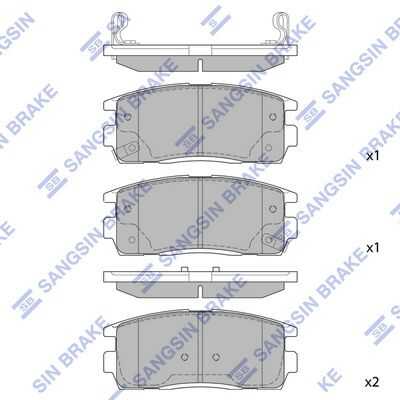 Задние дисковые колодки HI-Q SP1205
