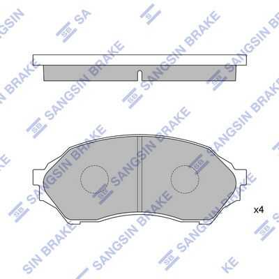 Тормозные колодки дисковые HI-Q SP1227