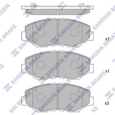Передние дисковые колодки HI-Q SP1237