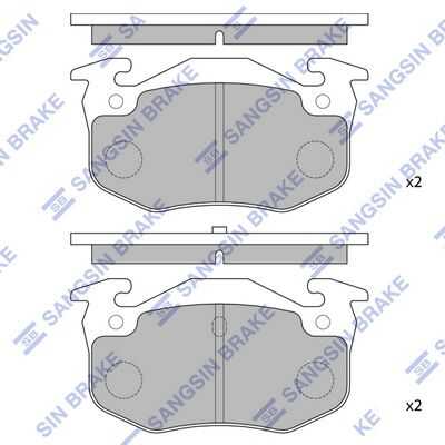 Колодки дисковые задние HI-Q SP1242