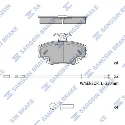 Sp1243sns колодки дисковые передние HI-Q SP1243