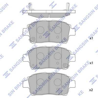 Тормозные колодки дисковые HI-Q SP1244