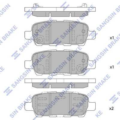 Sp1250sns 876 21 колодки дисковые з. HI-Q SP1250