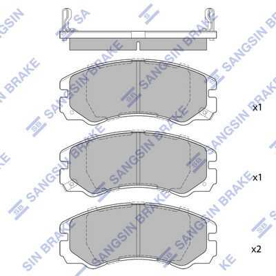 Колодки тормозные дисковые комплект HI-Q SP1267