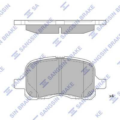 Тормозные колодки дисковые HI-Q SP1270