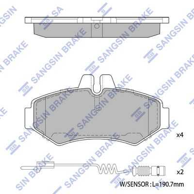 Тормозные колодки дисковые HI-Q SP1278