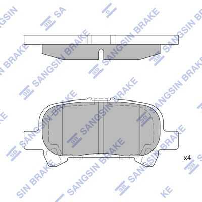 Тормозные колодки дисковые HI-Q SP1364