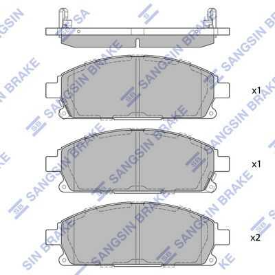 Тормозные колодки дисковые HI-Q SP1365
