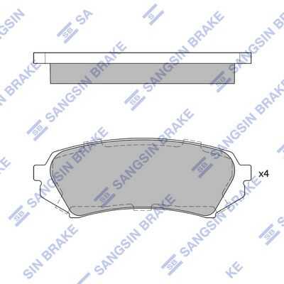 Тормозные колодки дисковые HI-Q SP1380