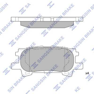 Тормозные колодки дисковые HI-Q SP1385