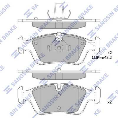 Колодки дисковые передние HI-Q SP1388