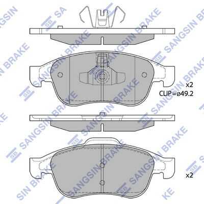 Передние дисковые колодки HI-Q SP1390
