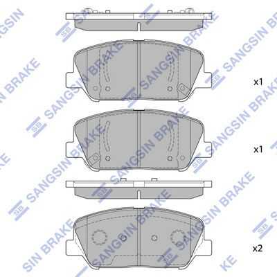 Колодки тормозные дисковые HI-Q SP1403