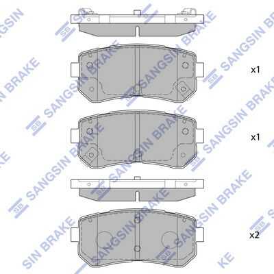 Тормозные колодки дисковые HI-Q SP1406
