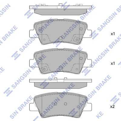 Колодки дисковые задние HI-Q SP1407