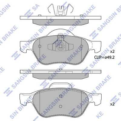 Тормозные колодки дисковые HI-Q SP1414