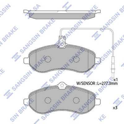 Колодки дисковые передние HI-Q SP1415