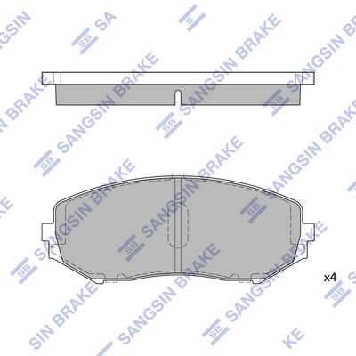 Тормозные колодки дисковые HI-Q SP1416