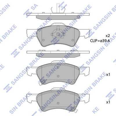 Тормозные колодки дисковые HI-Q SP1440