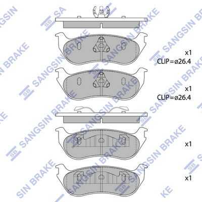 Тормозные колодки дисковые HI-Q SP1445