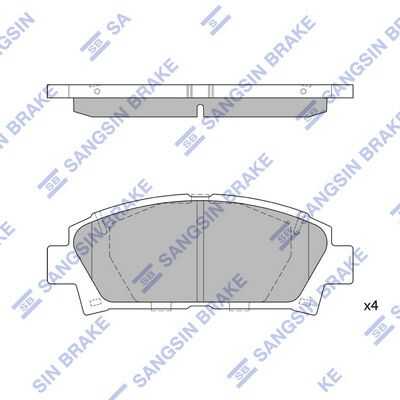 Тормозные колодки дисковые HI-Q SP1466