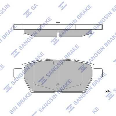 Тормозные колодки дисковые HI-Q SP1476