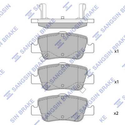 Тормозные колодки дисковые HI-Q SP1501