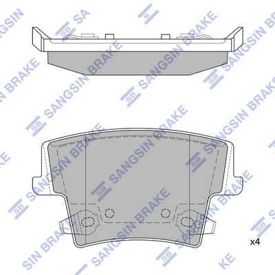 Тормозные колодки дисковые HI-Q SP1508