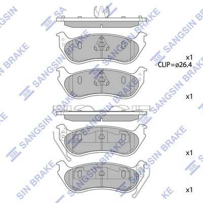 Тормозные колодки дисковые HI-Q SP1511