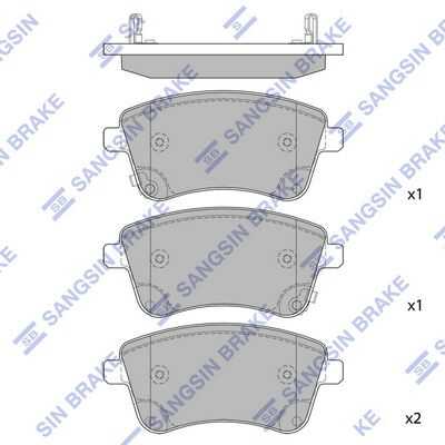 Колодки дисковые передние HI-Q SP1515