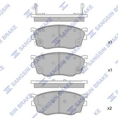 Тормозные колодки дисковые HI-Q SP1529