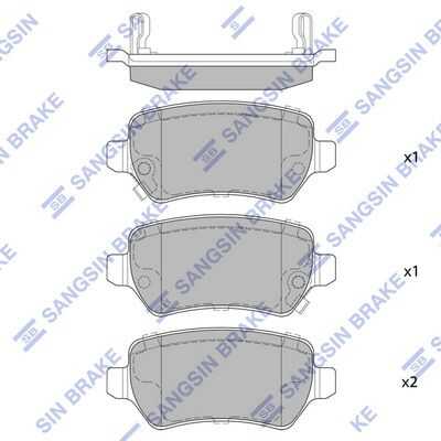 Колодки дисковые задние HI-Q SP1536