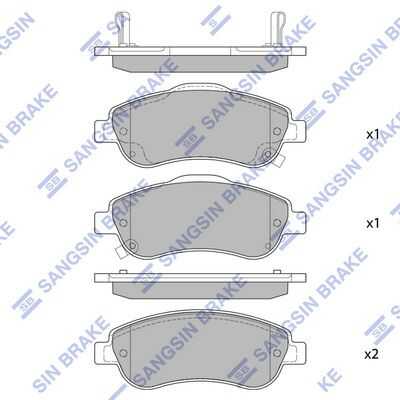 Тормозные колодки дисковые HI-Q SP1567